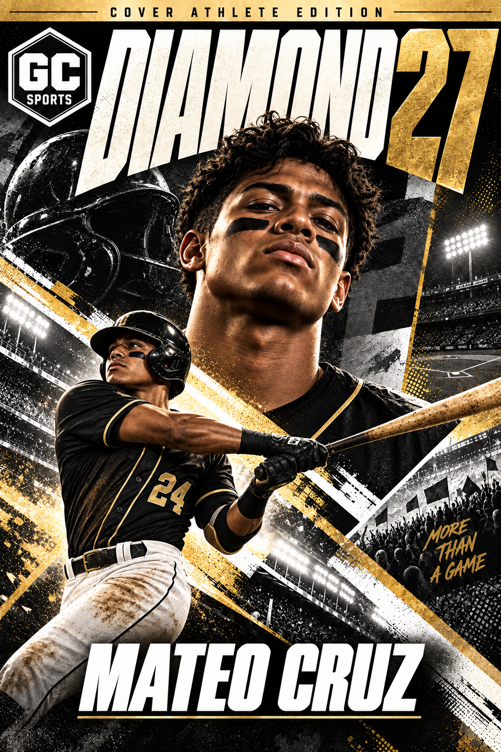 Baseball Batting — Personalized Poster | 18 × 24