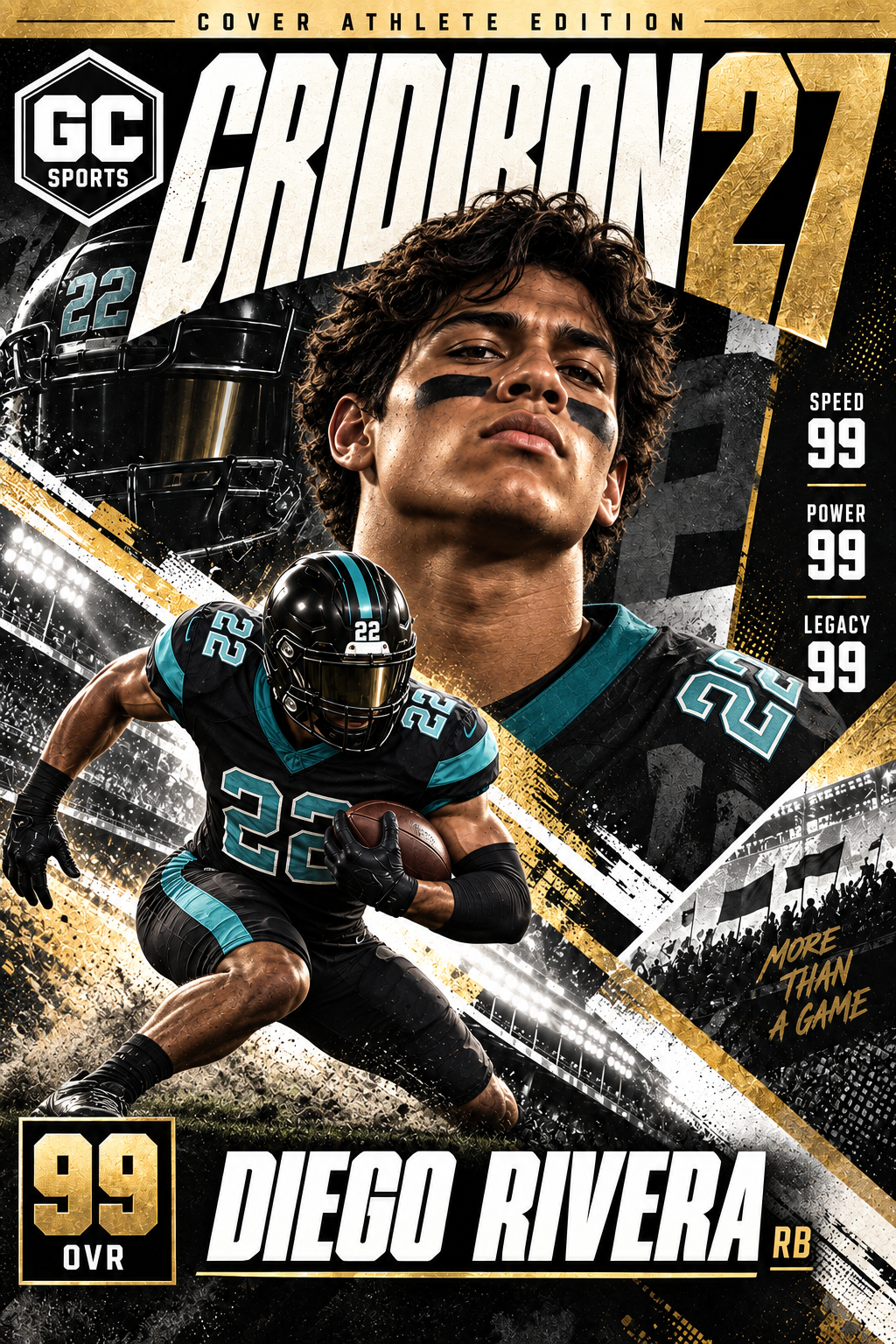 Running Back Cut — Personalized Football Poster | 18 × 24