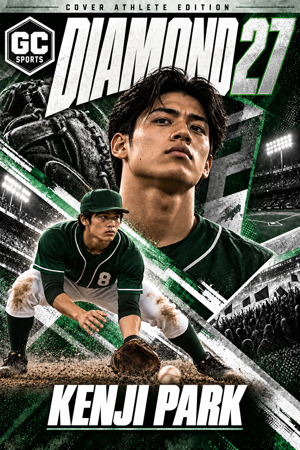 Baseball Fielding — Personalized Poster | 18 × 24