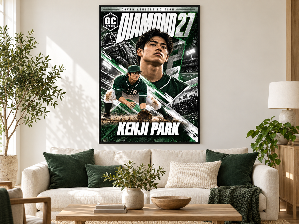 Baseball Fielding — Personalized Poster | 18 × 24