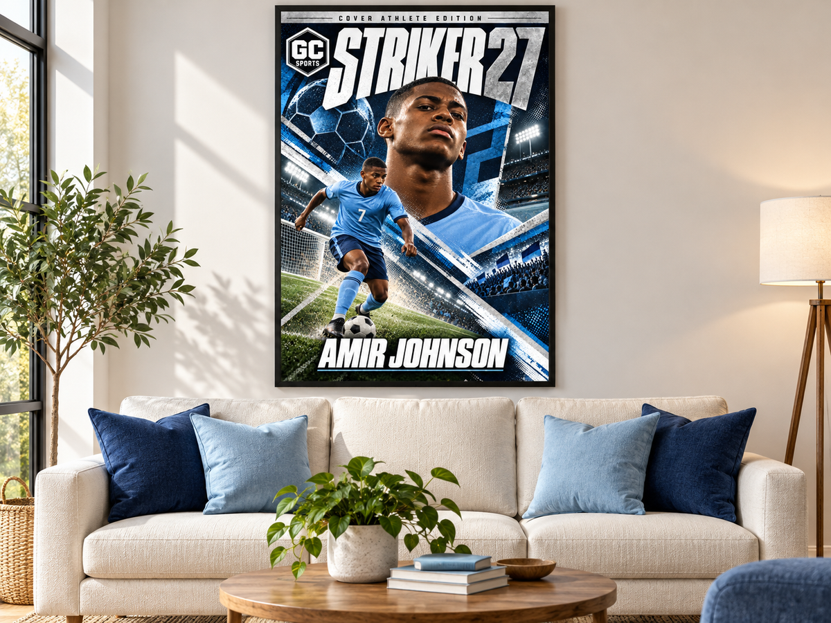 Soccer Dribbling — Personalized Poster | 18 × 24