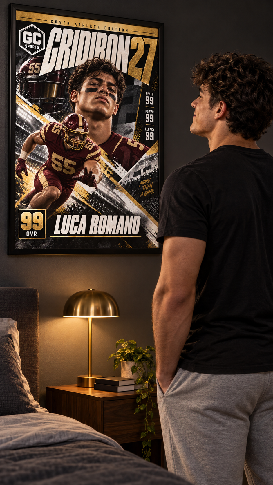 Defense Pass Rush — Personalized Football Poster | 18 × 24