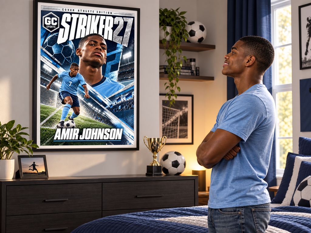 Soccer Dribbling — Personalized Poster | 18 × 24