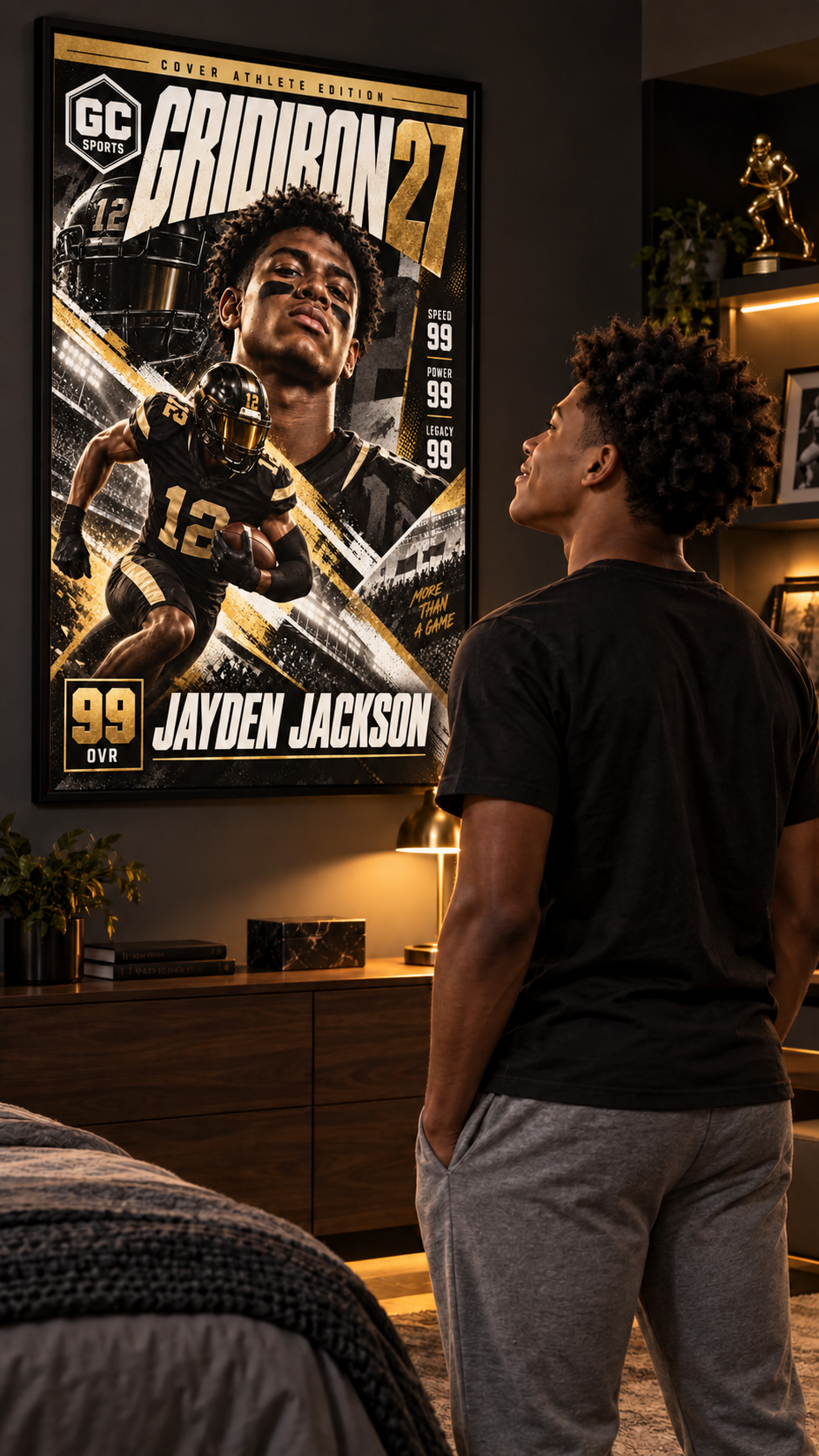 Running Back Ball Carry — Personalized Football Poster | 18 × 24