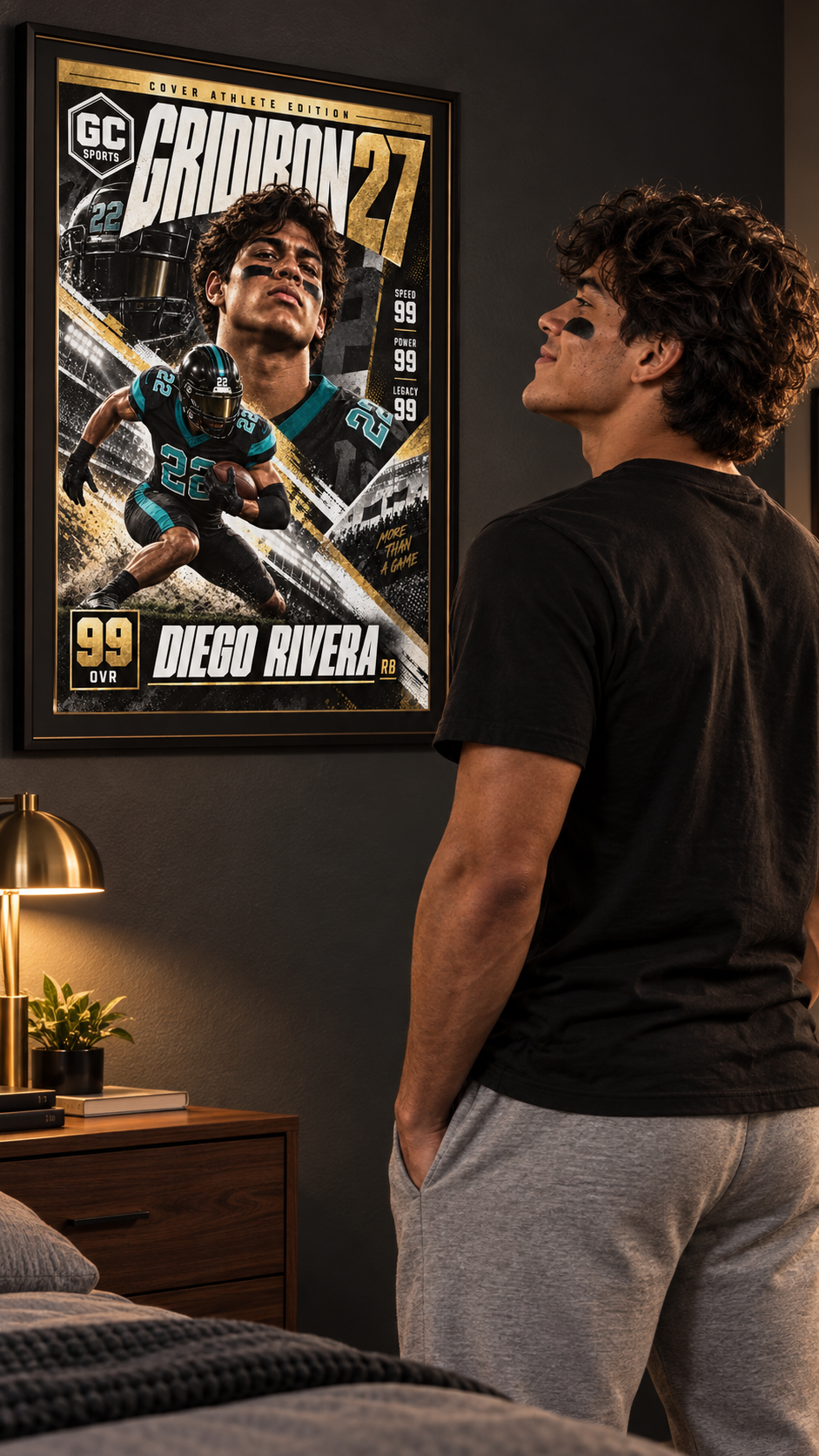 Running Back Cut — Personalized Football Poster | 18 × 24