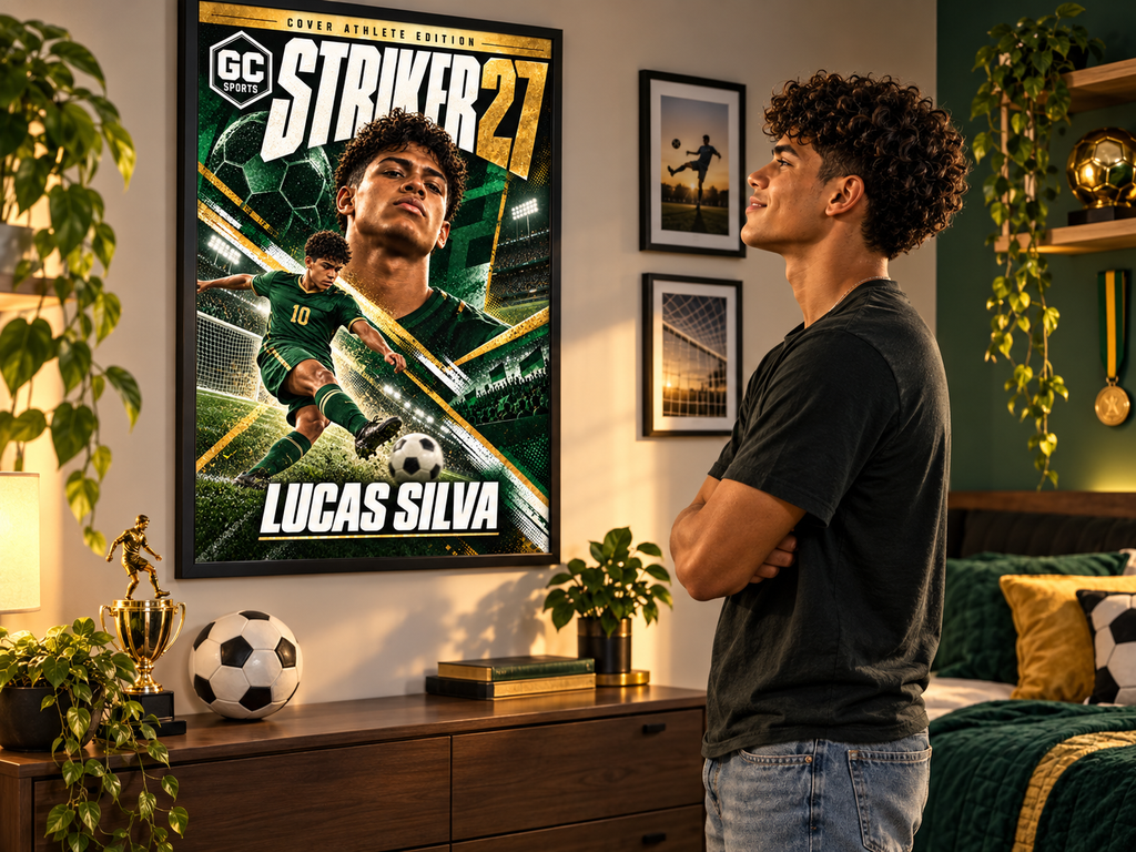 Soccer Kicking — Personalized Poster | 18 × 24