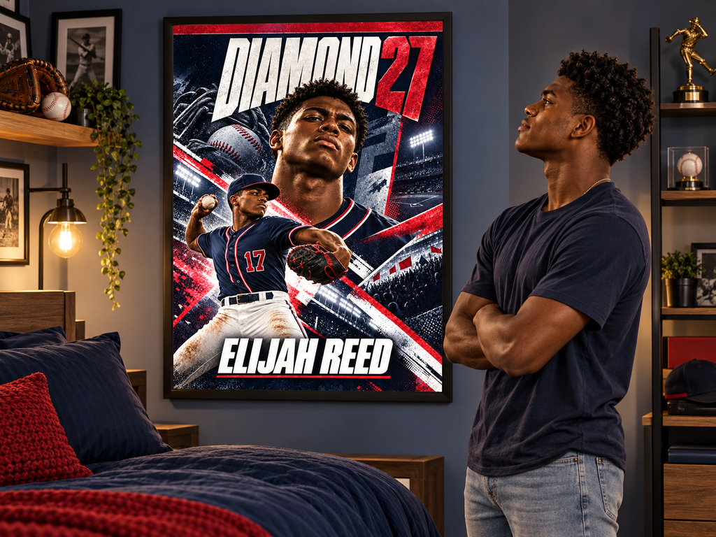 Baseball Pitching — Personalized Poster | 18 × 24