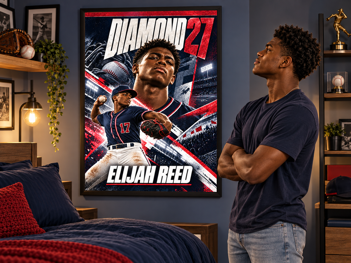 Baseball Pitching — Personalized Poster | 18 × 24