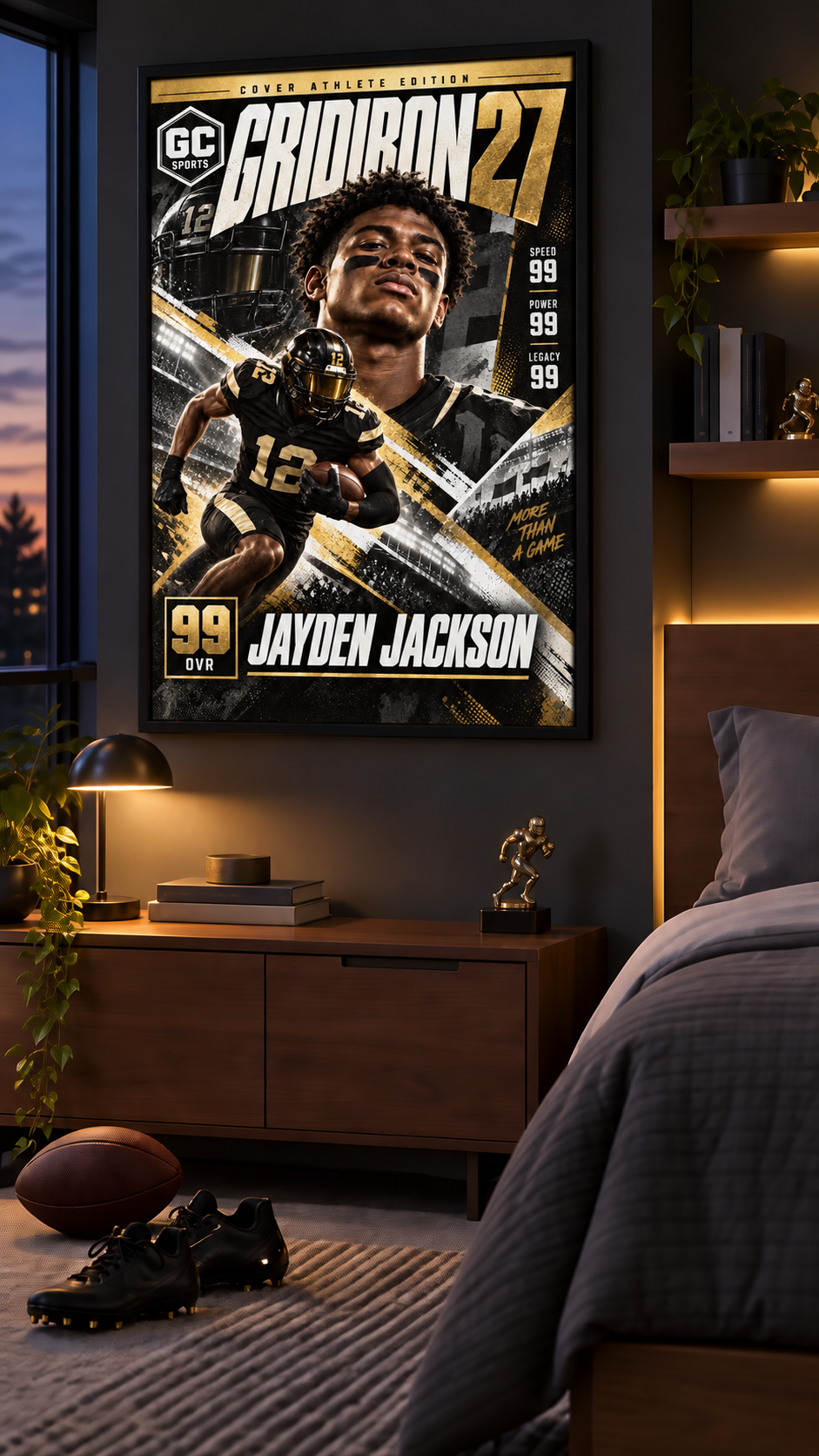 Game Day Cover — Personalized Sports Poster | 18 × 24