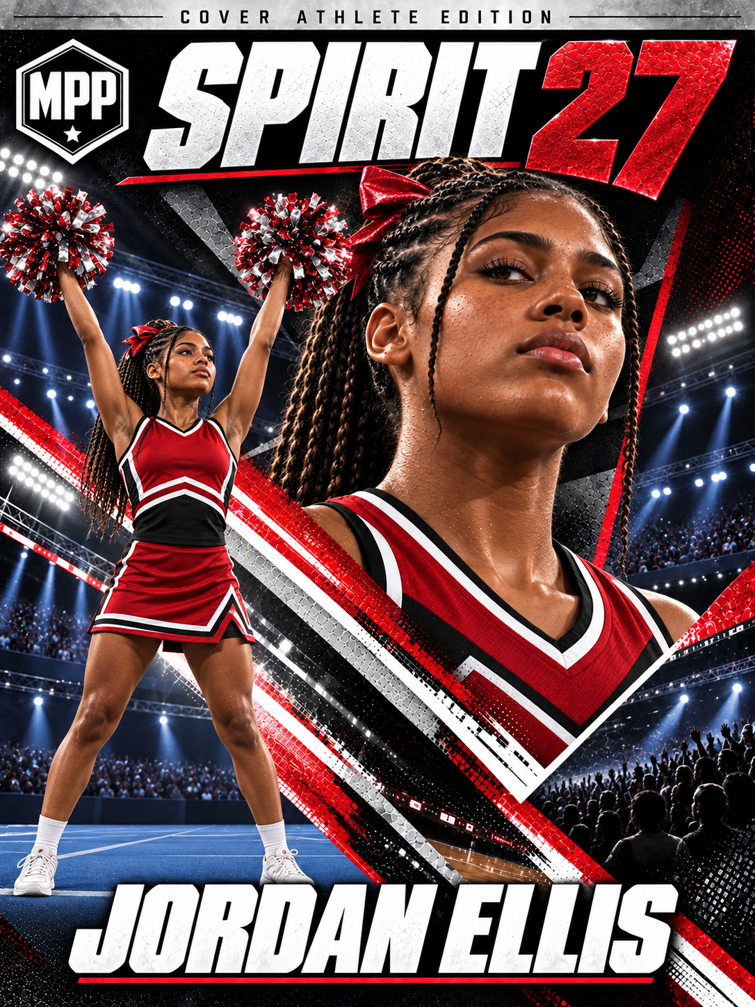 Girls Cheer High-V — Personalized Poster | 18 × 24