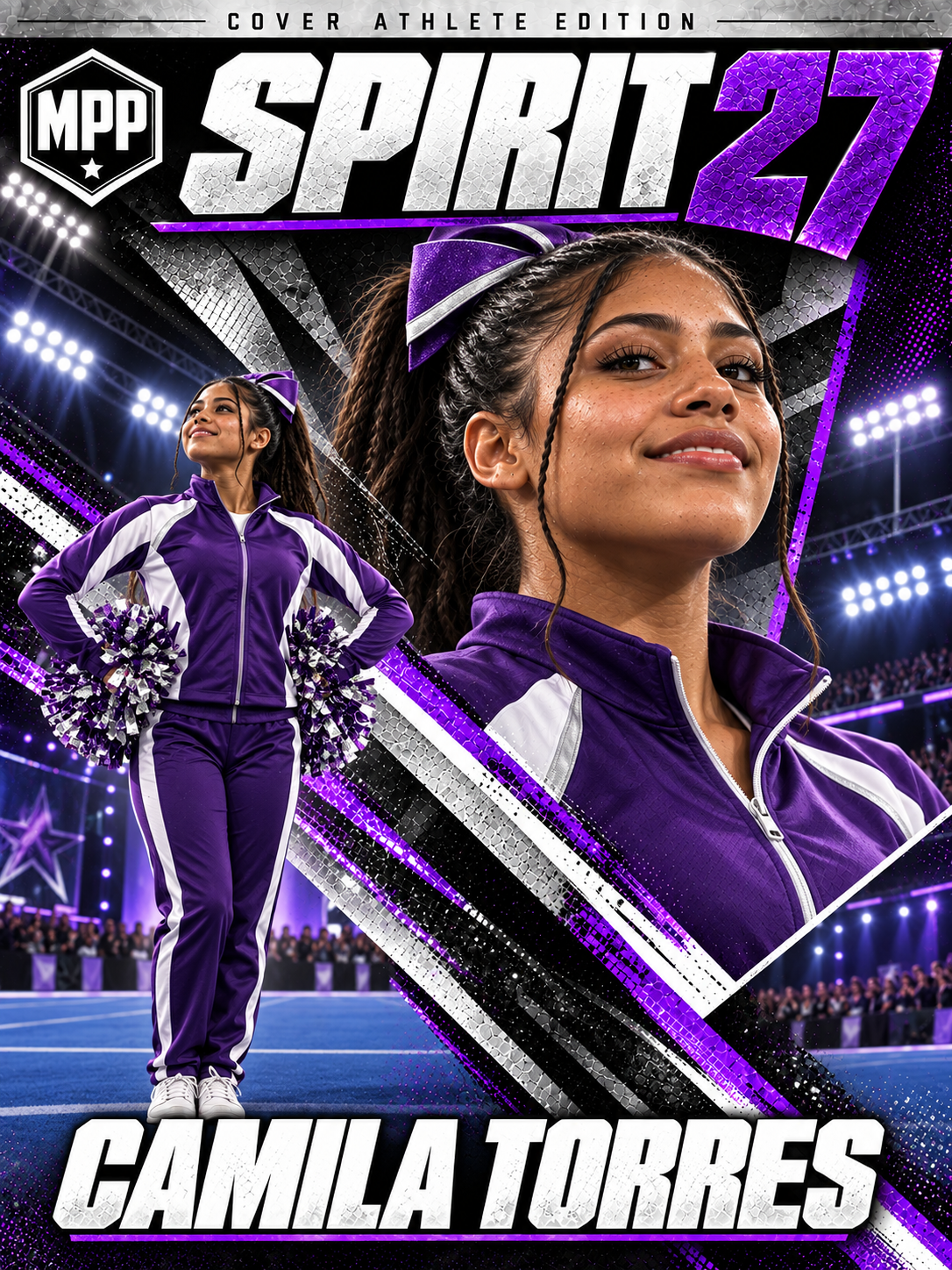 Girls Cheer Ready Pose — Personalized Poster | 18 × 24